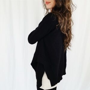 360 cashmere black cardigan sweater -B2